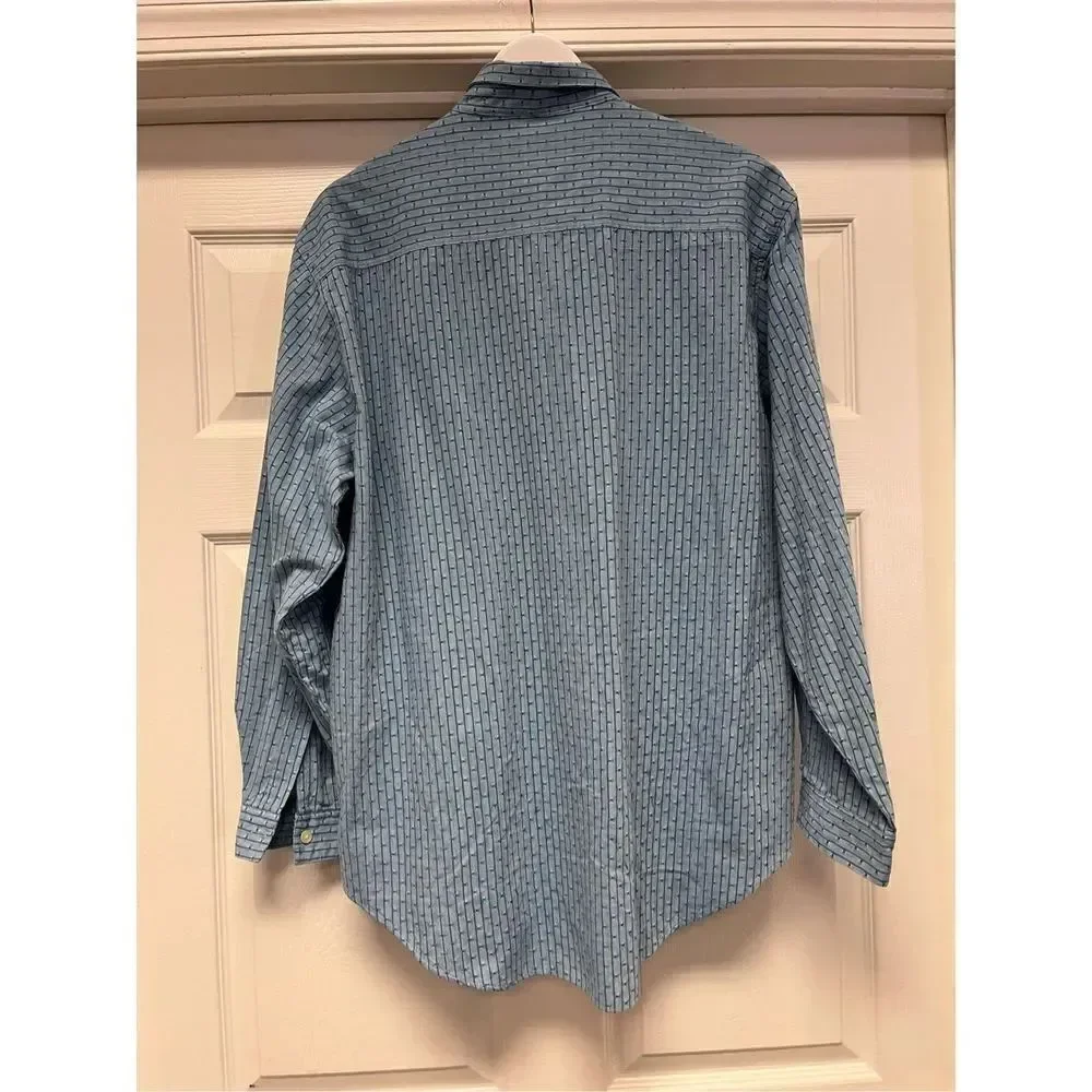 Levi’s Silver Label Blue Textured Button Down Shirt sz L